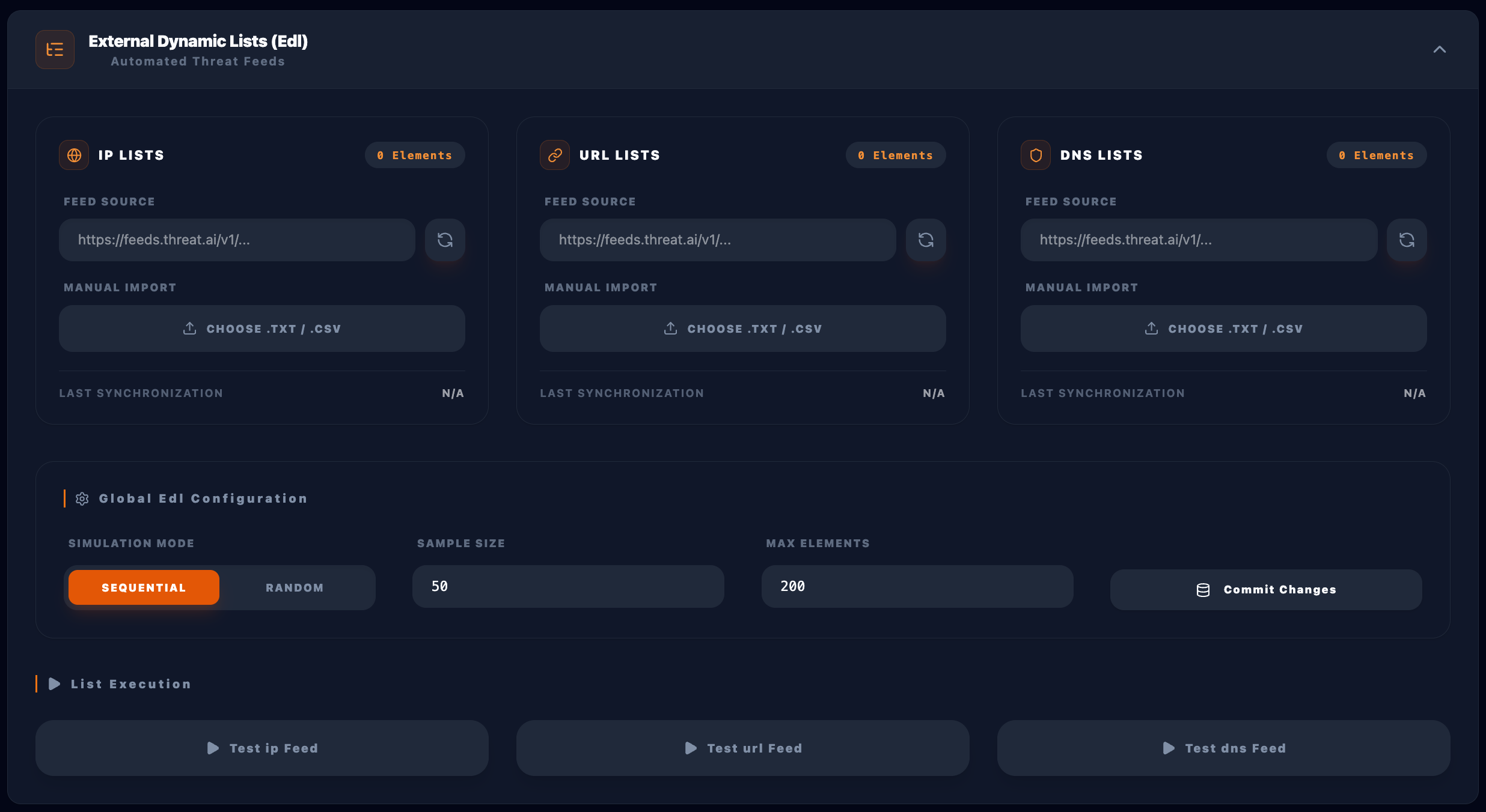 External Dynamic Lists EDL Threat Feeds